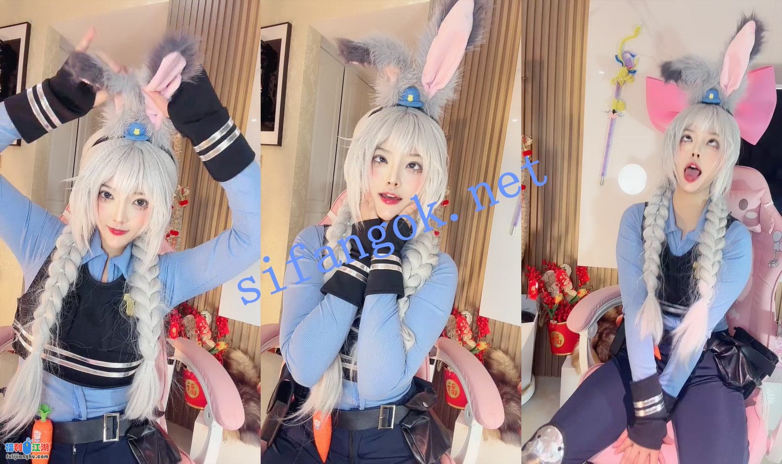 ⚡20小时核弹！【张晚萌】二次元兔子警官反差好色小骚货！【17G】 预览图 8