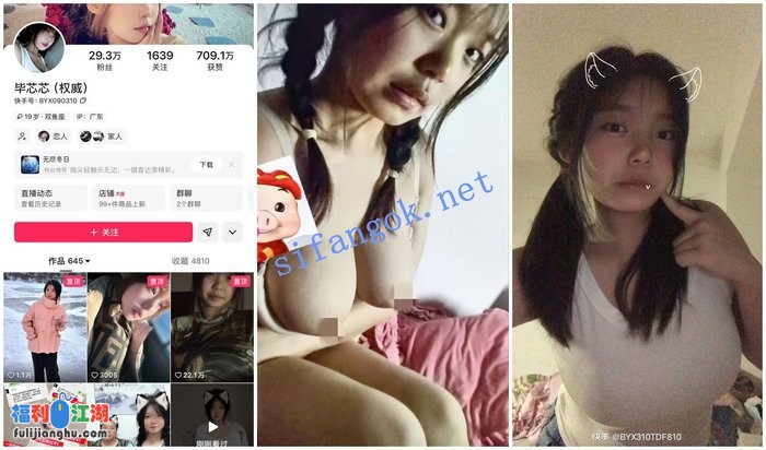 【抖音快手福利】【毕芯芯/蜜汁叉烧包/沐沐不吃姜】[某房原版]【496M】 预览图 1