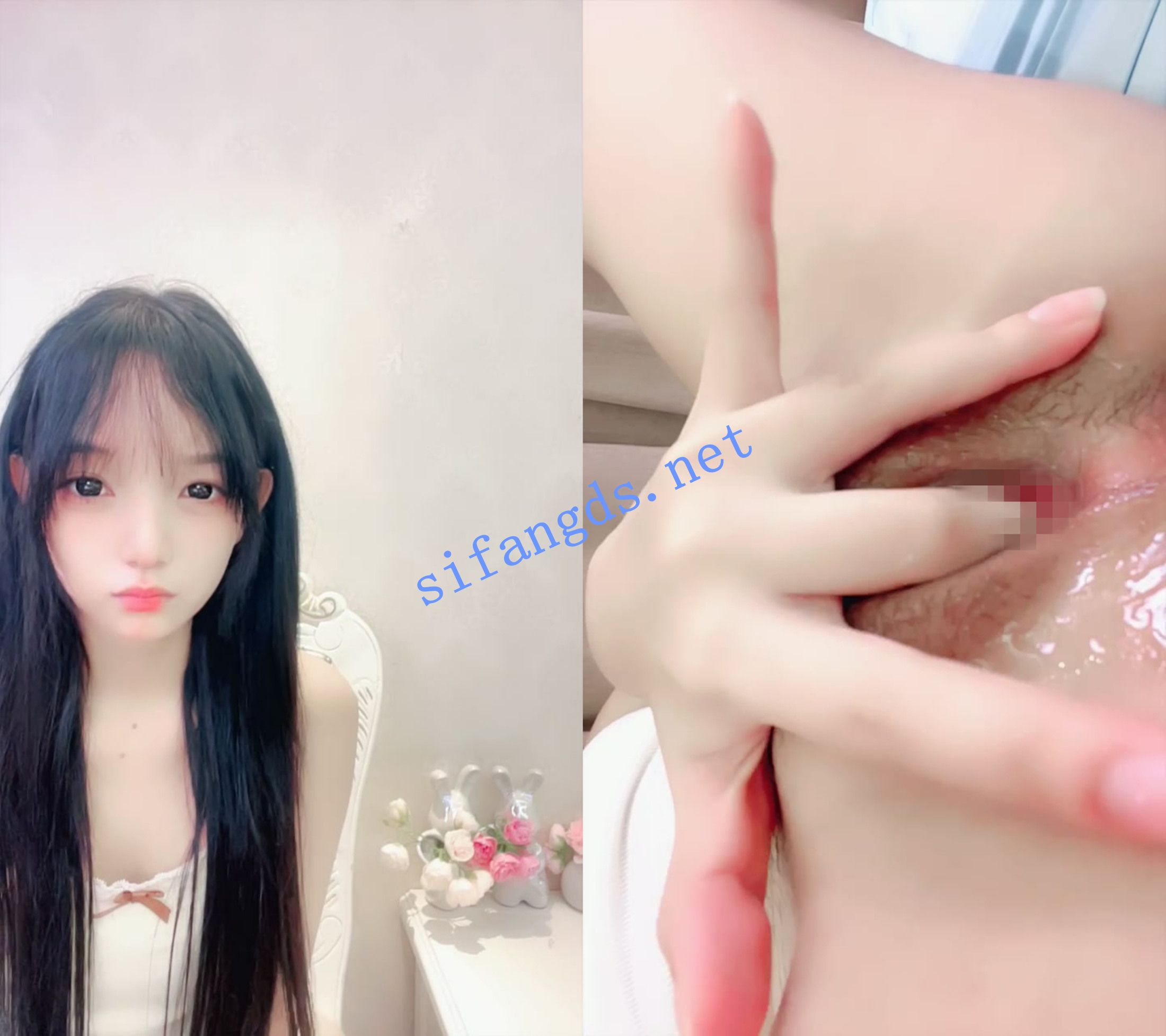 ██平台第一，逆天颜值【鬼鬼啊】道具自慰白浆流出来~爽5 预览图 1