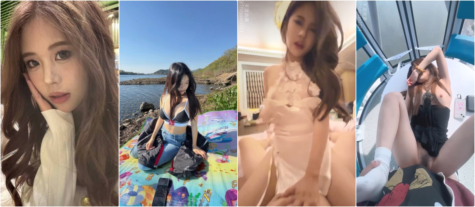 ✅顶级约炮大神『深圳第一深情(Gdsqx)』“爸爸操我，操我，好爽~”舌钉女孩儿高颜值吞精 还把精液往逼上抹(9V) 预览图 1