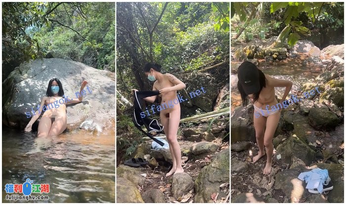 ❤️【cikaimoon/LiWaynix】野外溪流裸泳 远处大哥偷偷欣赏[某房原版]【2.34G】