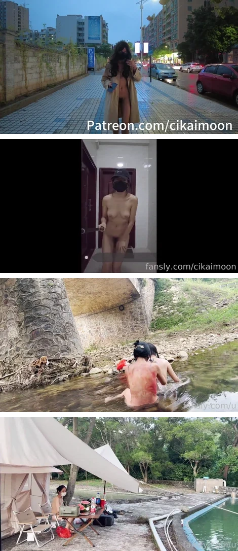 cikaimoon – 露出神人 大胆露出调戏大爷，颜料画成假衣服，街边露出 视频合集1-7弹+11月最新更新大合集【77V37G】 预览图 24