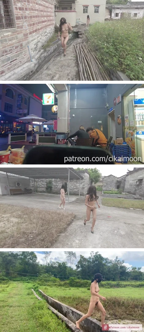 cikaimoon – 露出神人 大胆露出调戏大爷，颜料画成假衣服，街边露出 视频合集1-7弹+11月最新更新大合集【77V37G】 预览图 18