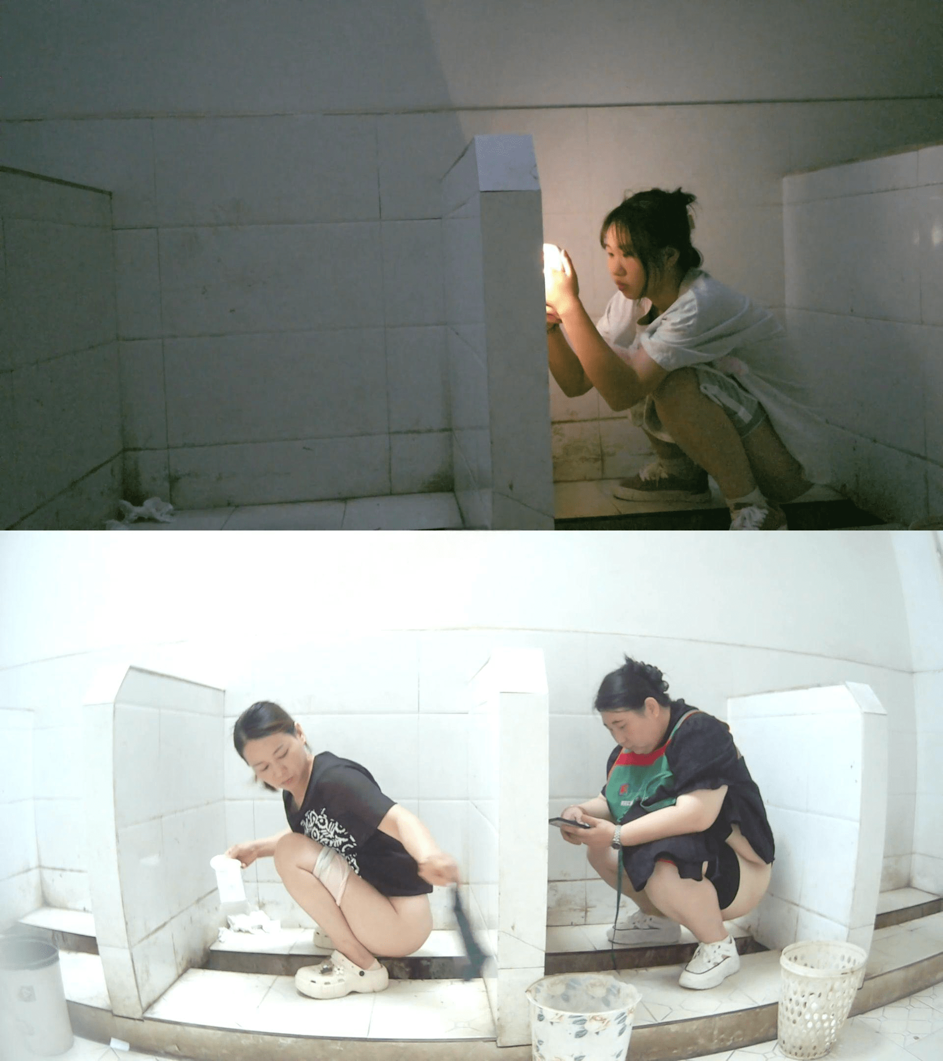 一月新流出厕拍大神❤️潜入服务区偷放设备全景厕拍1镜3位置美女尿尿（3V) 预览图 1