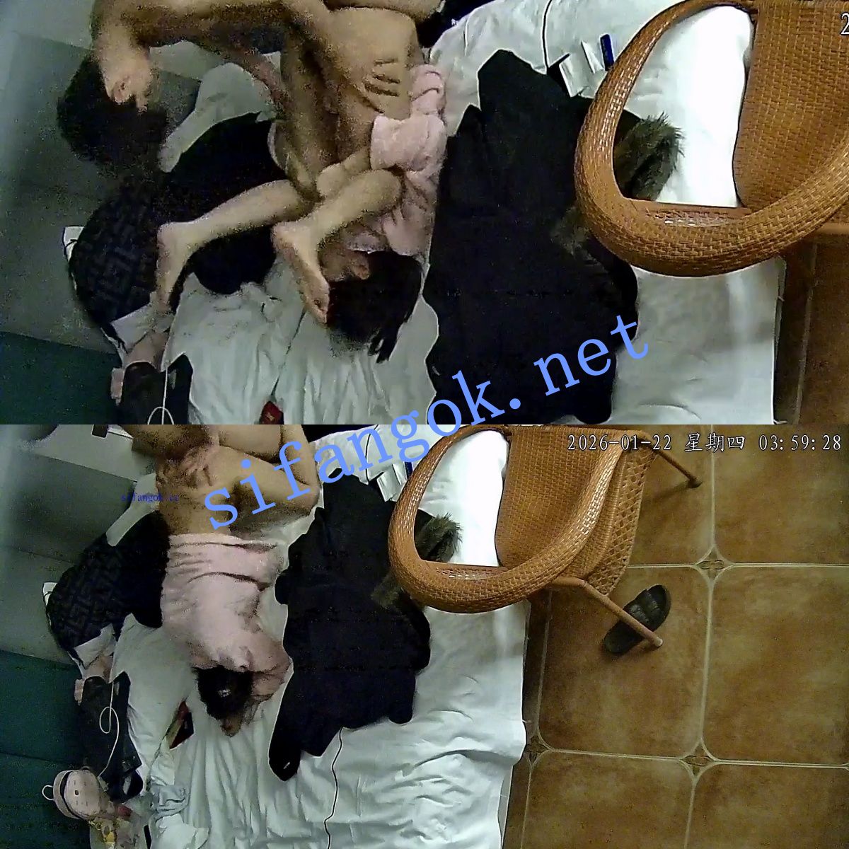 ⭐酒店偷拍：男人带女友开房半夜忍不住扑到她操穴 预览图 3