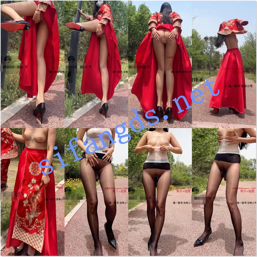 【边走边尿】烧婊子 金秘书+虾米 5月露出裸舞喷尿福利 预览图 3