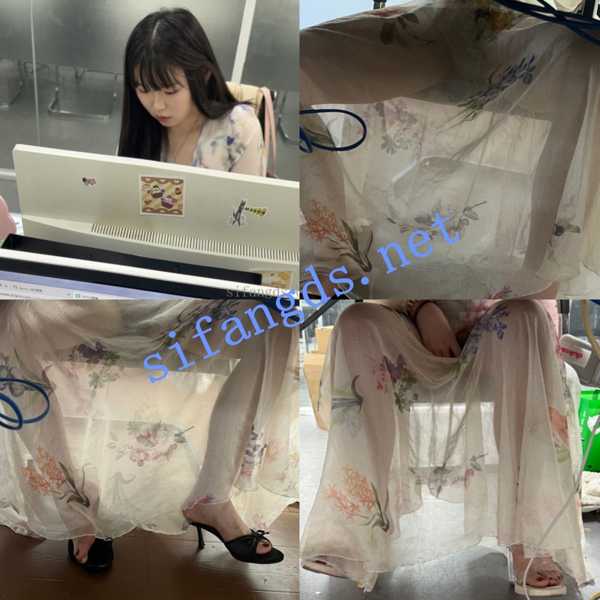 ❤️【极品同事】桌下偷拍女同事走光 潜入她家偷拍内裤 预览图 5