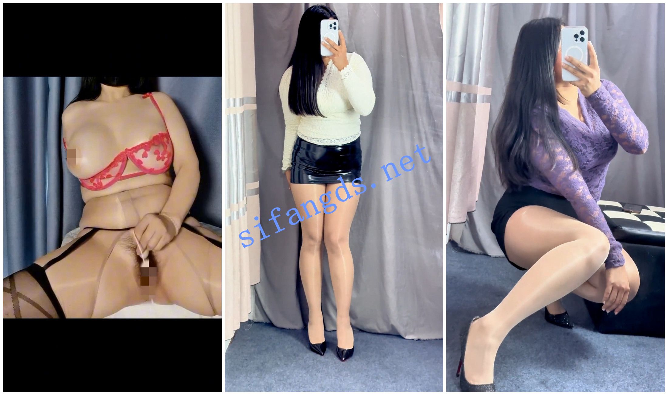 【抖音福利】肥臀高挑长腿御姐【胖胖桃】道具自慰揉奶 预览图 3