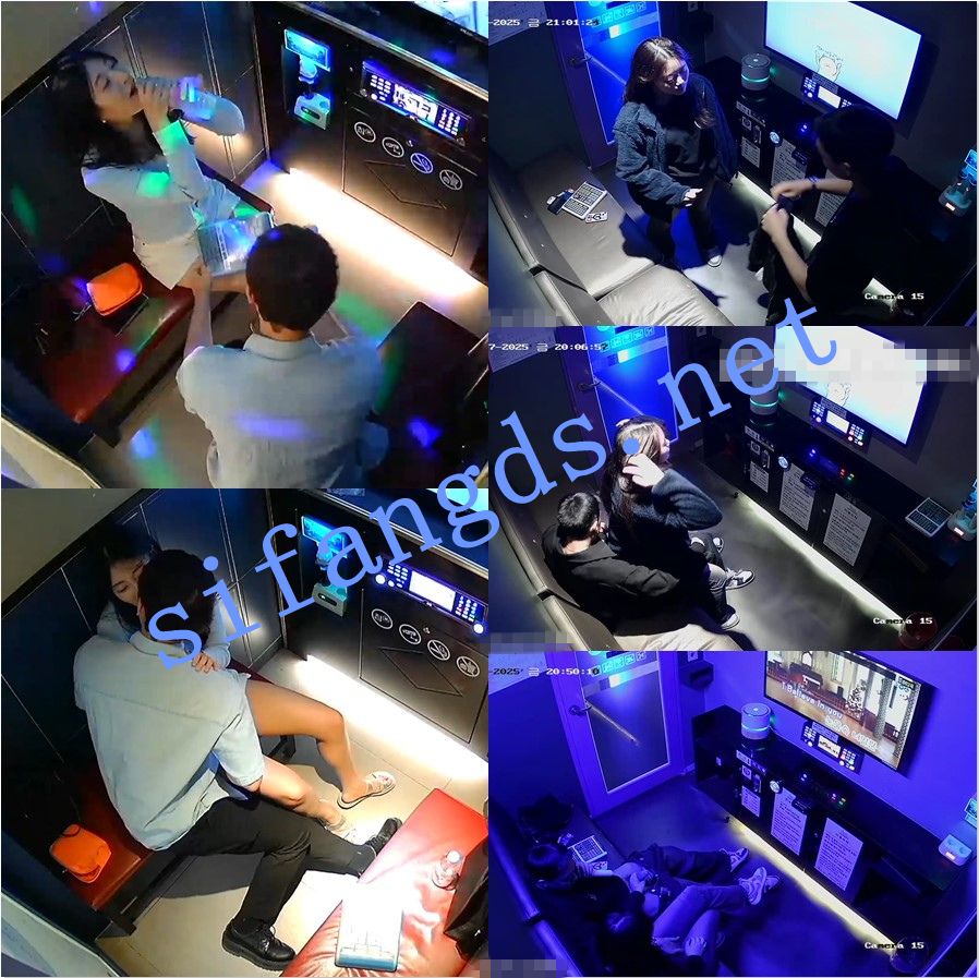 【破解摄像头】2025最新卡拉OK摄像头记录三对情侣房间缠绵 预览图 1