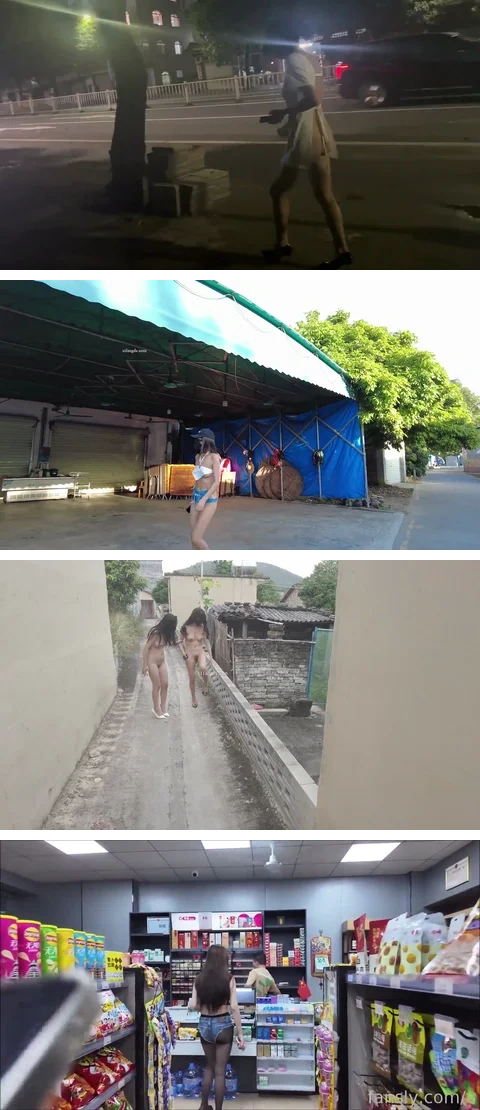 cikaimoon – 露出神人 送逼下乡 大胆露出调戏大爷 颜料画成假衣服 街边露出截至1月最新大合集【213V132G】 预览图 25