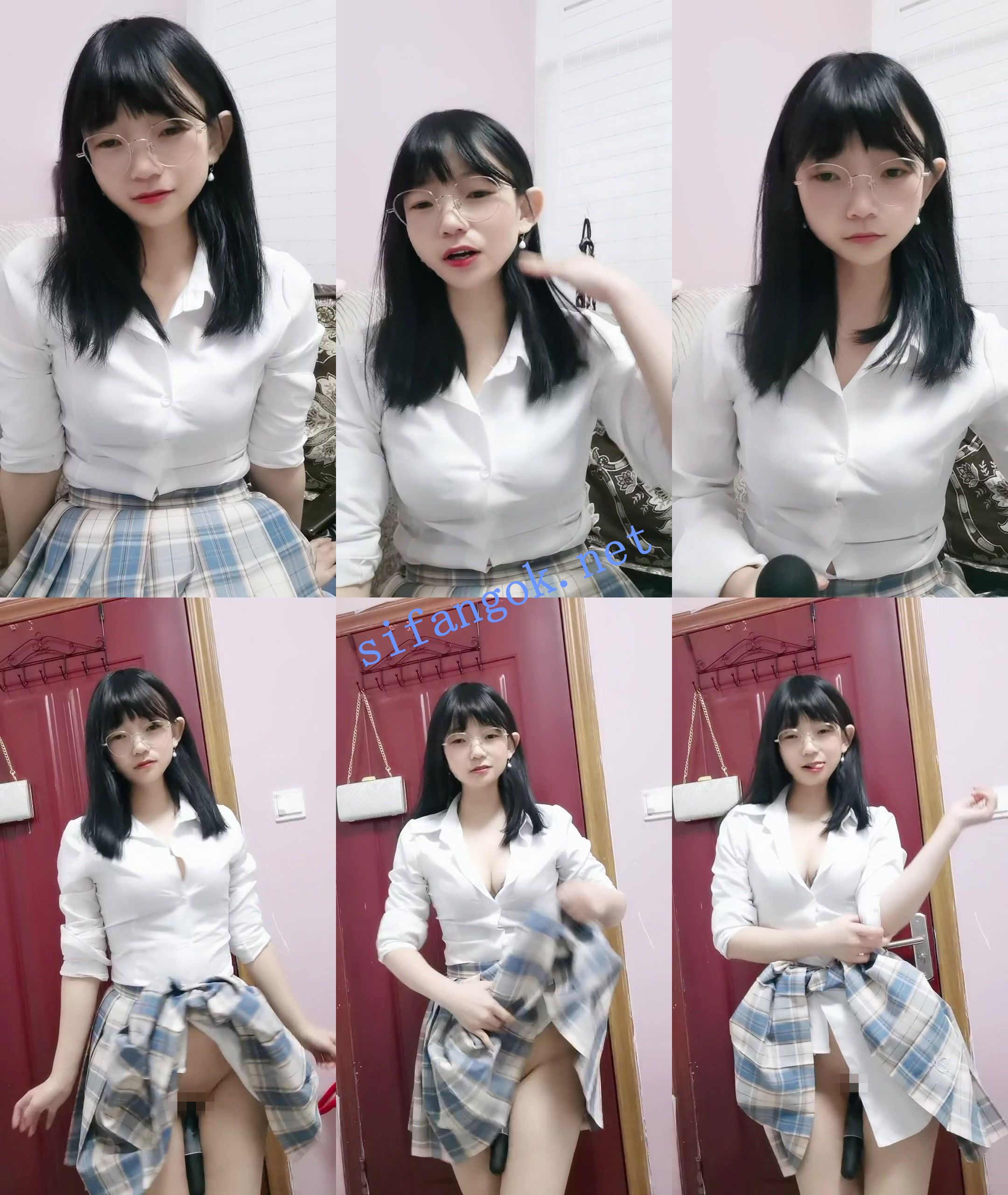 ☑️眼镜大学生！字母圈玩家~【SM小师妹】奶子拔罐~扇脸~！