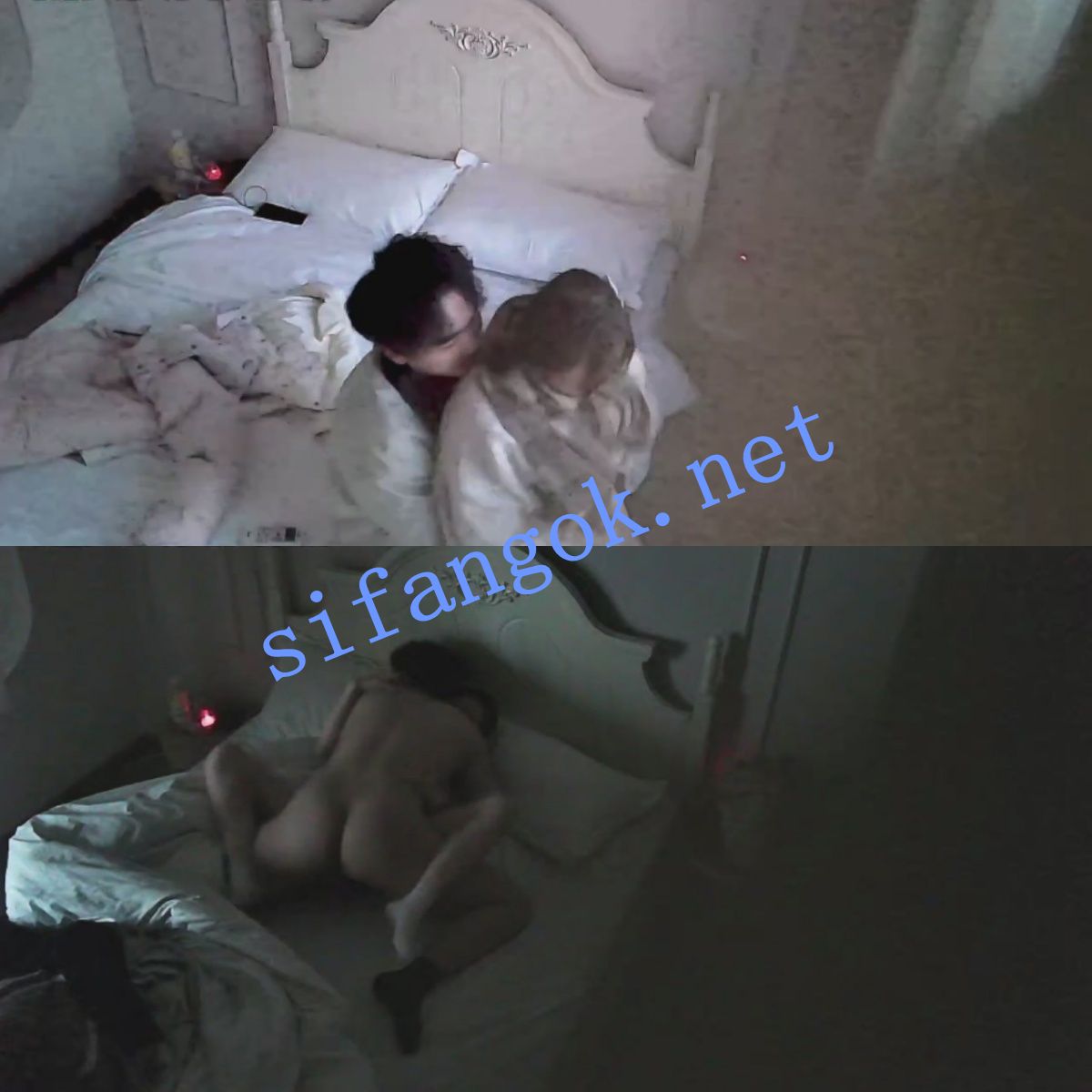 ⭐酒店偷拍：大学女孩被男友脱的只剩小白袜压着穴被操 预览图 2