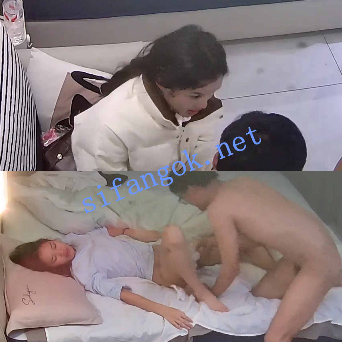 ⭐酒店偷拍:高校娇小学妹被男友带到酒店生涩做爱 预览图 1