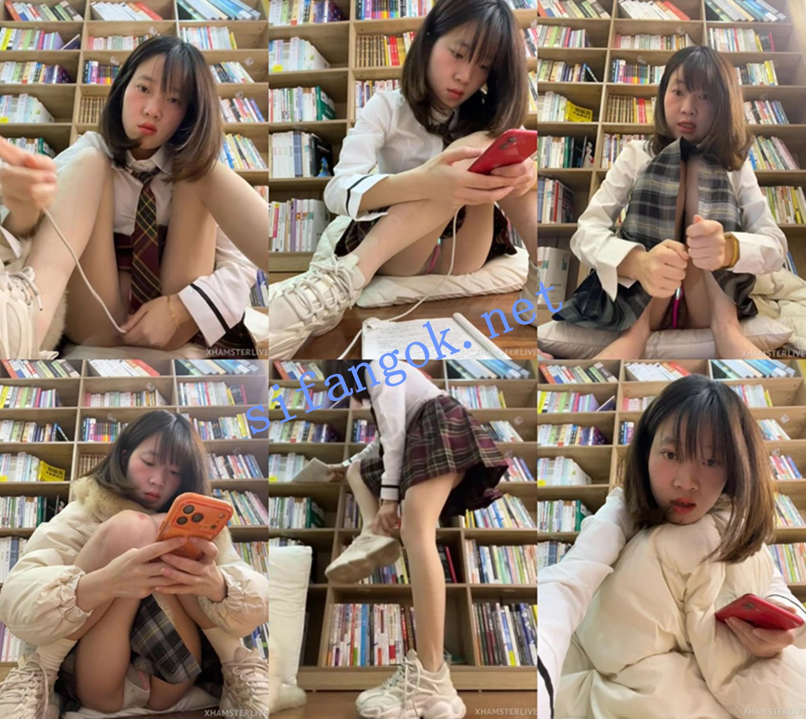 灬在校大学生【littleqiu】学校图书馆裸空~全裸跳蛋~超级给力 预览图 1